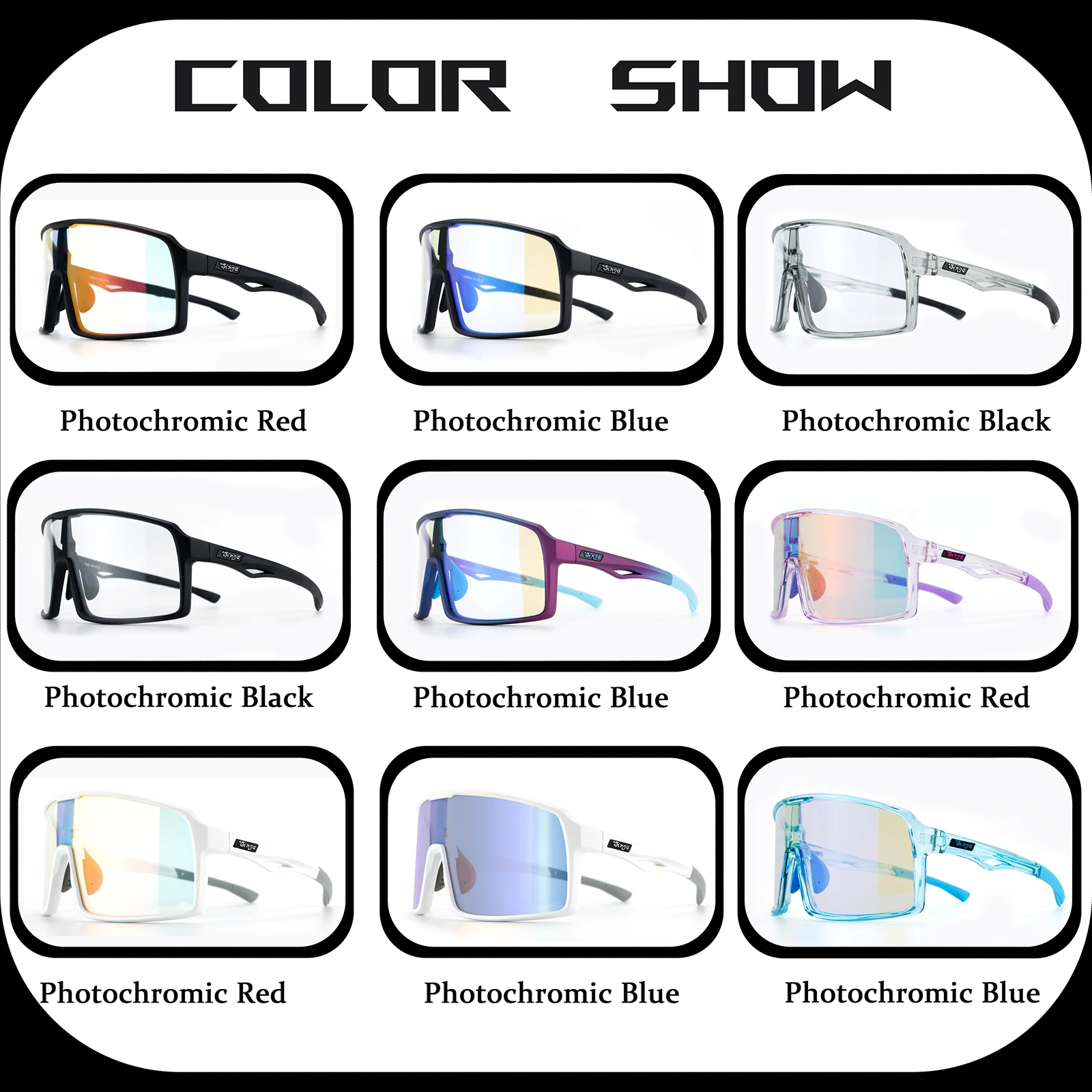 SINGA Photochrome Radsport-Sonnenbrille Sportbrille Rennrad-Brille MTB-Brille für Herren Damen Fahrradbrille Radsport-Brille – Detail 9