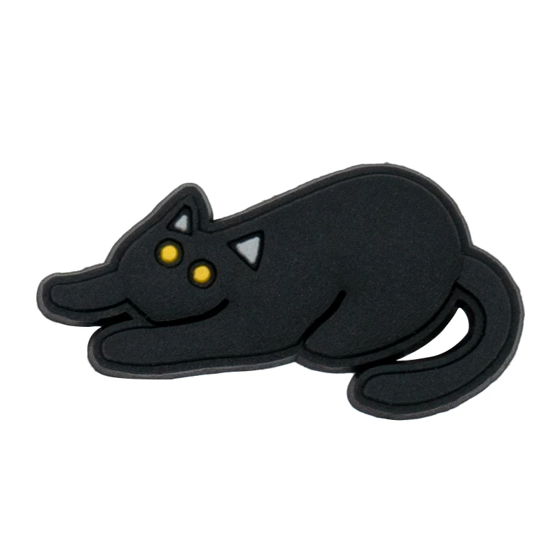 1/50 Stück süße Katzen Schuh Charms Zubehör Orange Schwarz Katze Schuh Dekoration Klaue Fischgräte Clog Pin für Frauen Grils Geschenk – Detail 26
