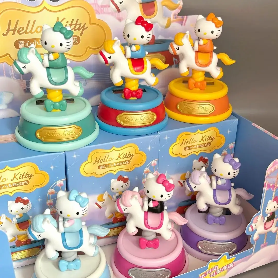 

Hello Kitty Carousel Series Blind Box, Sanrio Amusement Park Collectible Figure, Cute Carousel Pony Surprise Toy, Kawaii Gift