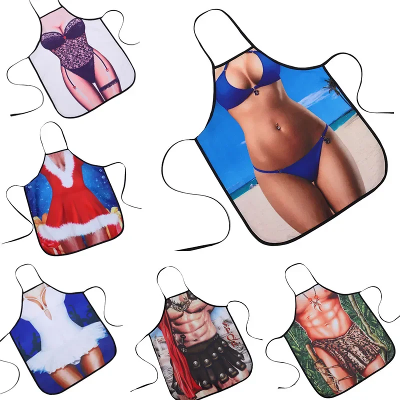 

Kitchen Sexy Apron Woman Funny Pinafore Cooking Baking Party Cleaning Cute Aprons for Christmas Apron