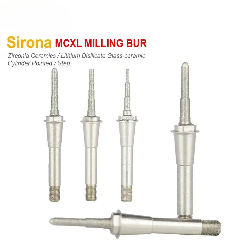 

Dental Lab Sirona Cerec MCXL Milling Bur CADCAM Step Cylinder Pointed Grinding Zirconia Ceramic Lithium Disilicate Block Cutter