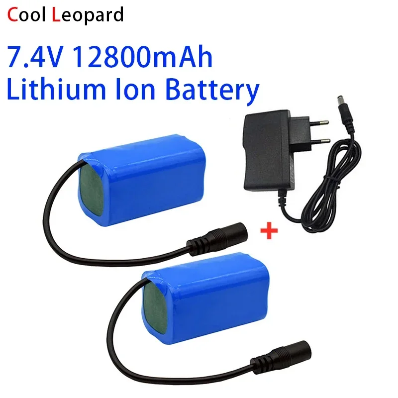 

2S2P 7.4V 12800mAh Lithium Battery Used For T188 T888 2011-5 Remote Control Search Bait Boat Spare Parts RC Toy Accessories