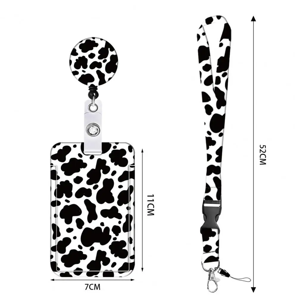 Badge Holder With Retractable Badge Reel Clip Versatile Lightweight ID Card Holder Name Badge Keychain For Teachers Office Work