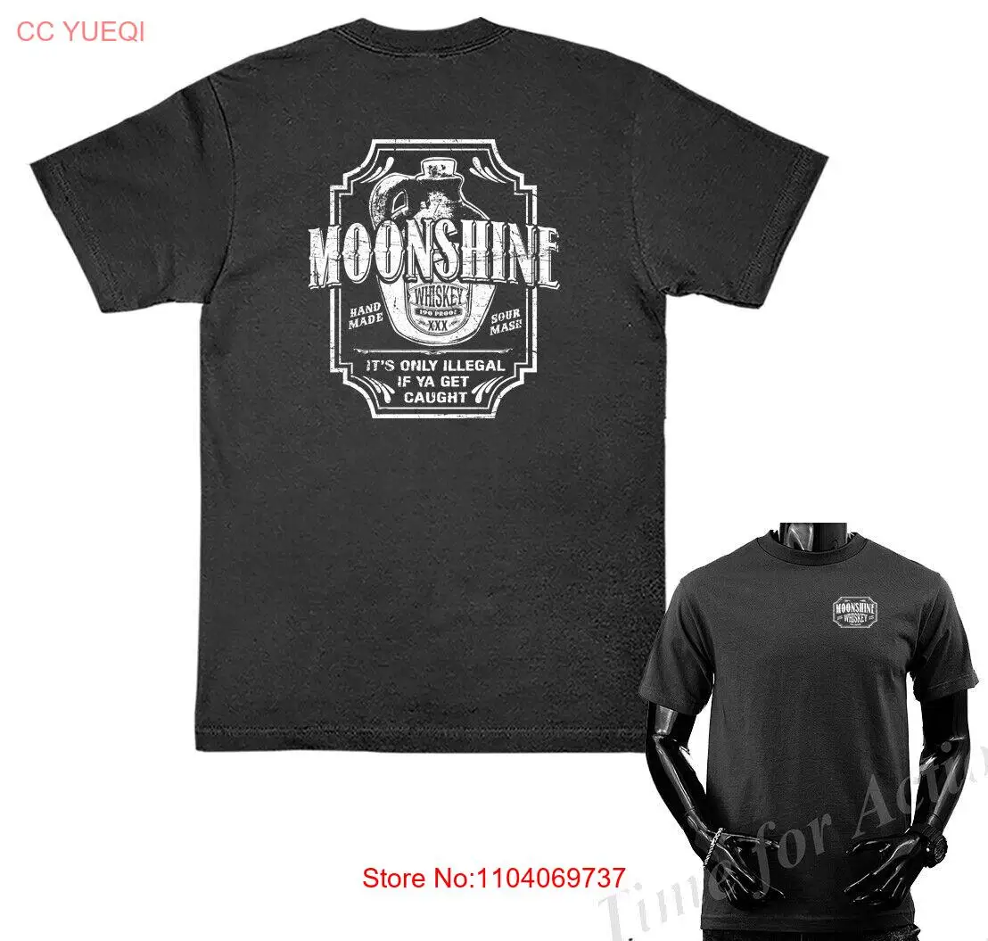 Hand Made Original Moonshine Whisky Crest Funny Joke Humor Humorous T-shirt