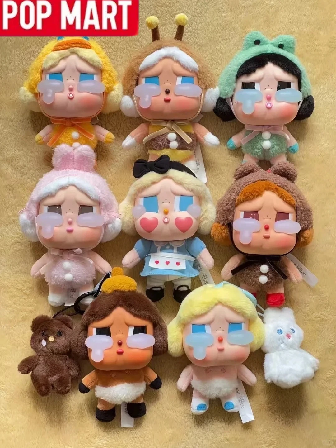 POP MART CRYBABY Seri Crying Again Boneka Mainan Blind Box Original Lucu Anime Hiasan Meja Koleksi Kotak Misteri Tas Kejutan