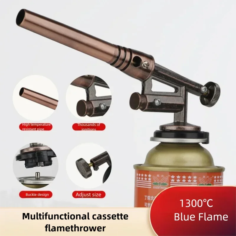 Torcia a gas per saldatura in rame portatile Ugello Pistola a fiamma Campeggio esterno Lanciafiamme Cucina Bruciatore accendino butano Attrezzatura per saldatura