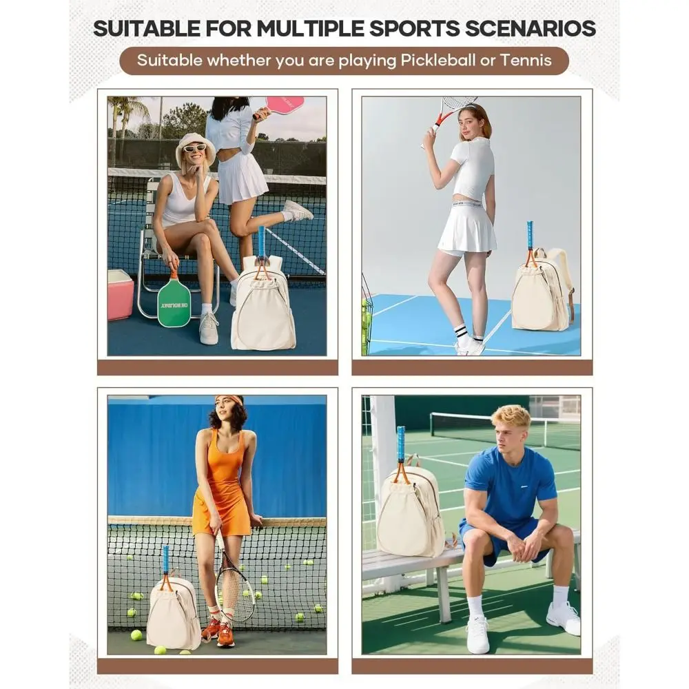 

New Lightweight Pickleball Bag Compartment Large Capacity Tennis Bag Dry-wet Separation Pickleball Paddle Bag Training
