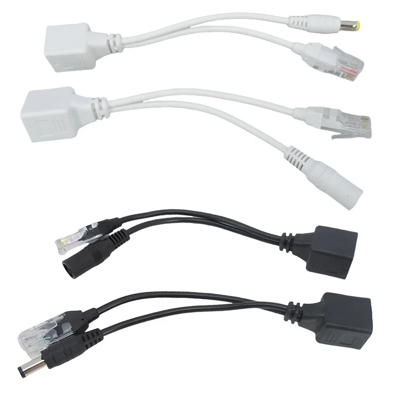 

5 пар POE-разветвитель кабеля RJ45 инжектор 12 В адаптер питания разъем для IP-камеры аксессуары для видеонаблюдения 5,5 мм x 2,1 мм J17