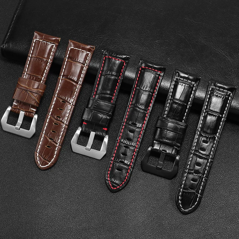 Universal Various Brands Of Frosted Leather Watch Strap 19/20/21/22/23/24/26mm Vintage Crazy Horse Leather Watch Band