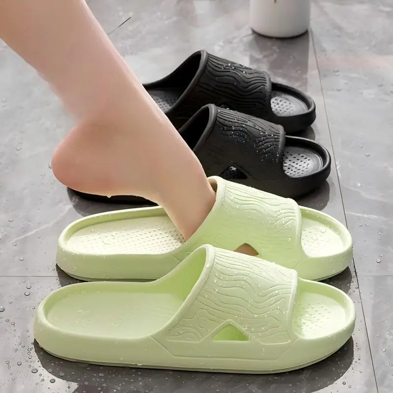 

Мужские тапочки из ЭВА, мужские летние новые домашние домашние тапочки для пар, нескользящие мужские тапочки для купания и ванной на толстой подошве