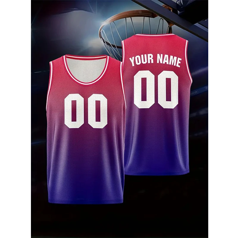 

Summer Men's Gym Tank Top Fitness Custom Name Number Quick dry Loose Bodybuilding Sleeveless Shirt Men Fashion Basketball Vest