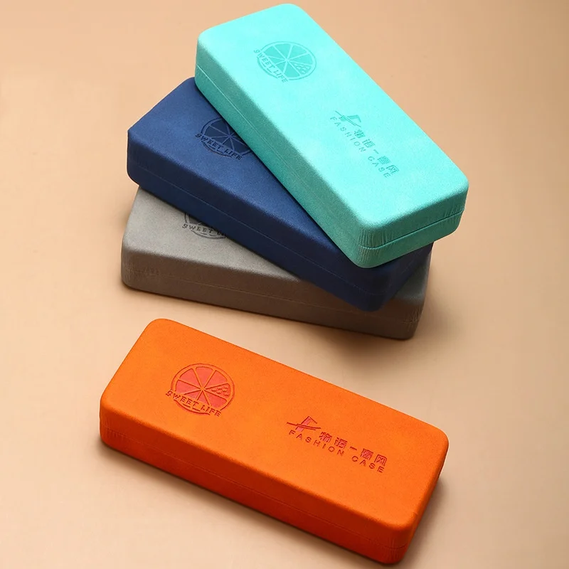 Fashionable square, simple printed sunglasses storage case, portable and pressure-resistant hard shell glasses case - view 2