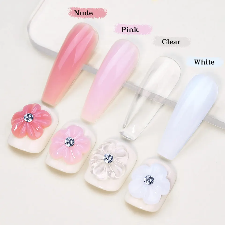 5/15ml de gel de extensión de uñas claro no pegajoso, gel duro para esculpir/tallar, UV/LED, gel lechoso, DIY 3