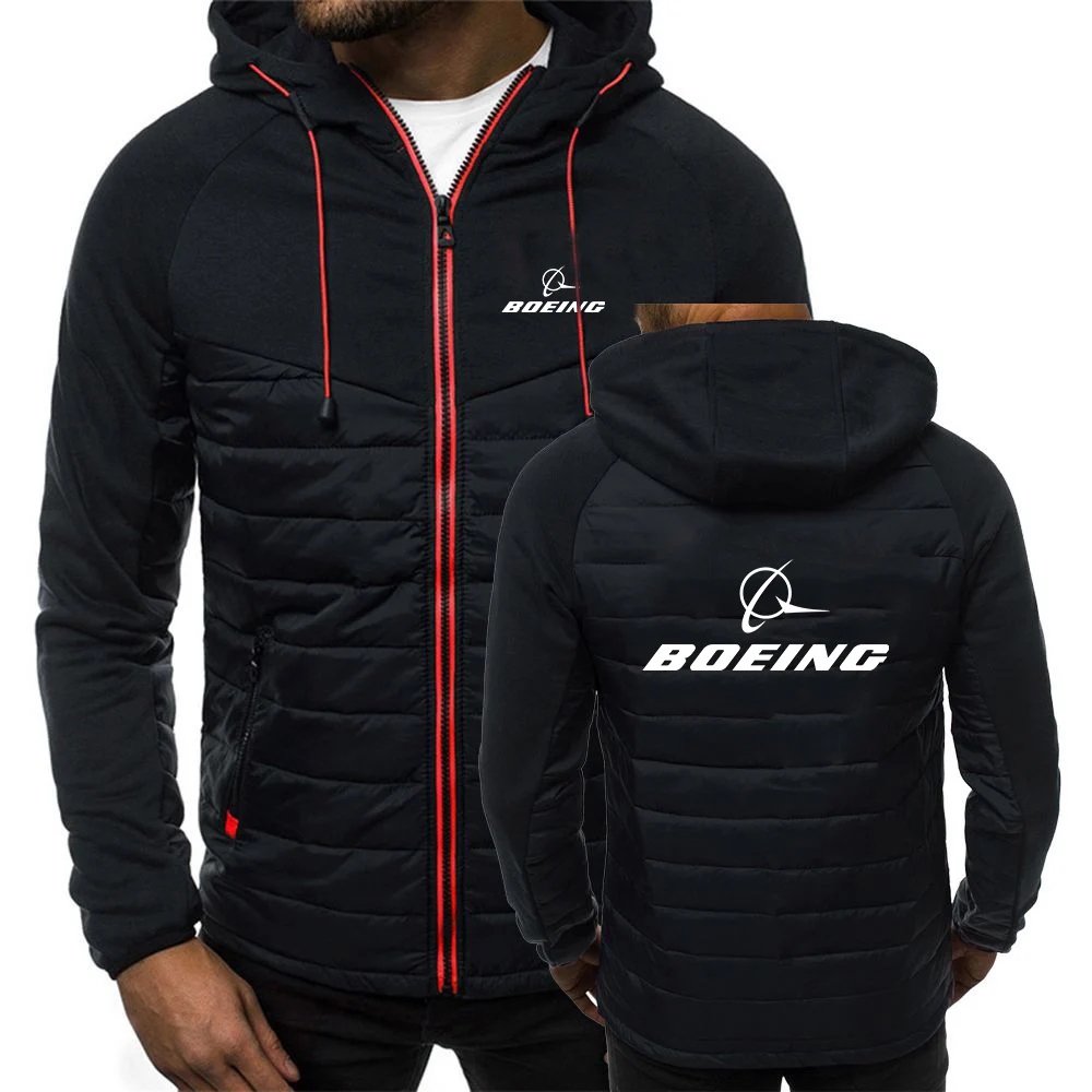 2024 New BOEING AEROPLANE Men Spring Autumn Hot Sale Classics Seven Color Hooded Cotton Padded Jacket Comfortable Versatile Tops