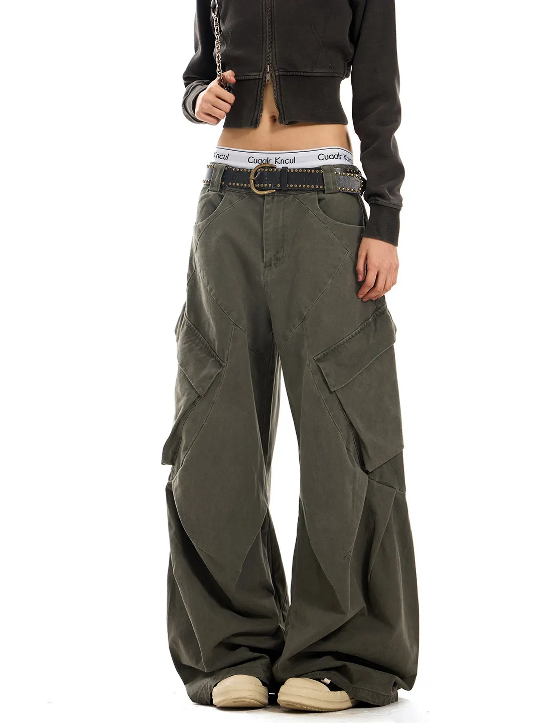 

Американские ретро-брюки-карго свободного кроя для работы и отдыха, широкие прямые штаны унисекс для мужчин и женщин