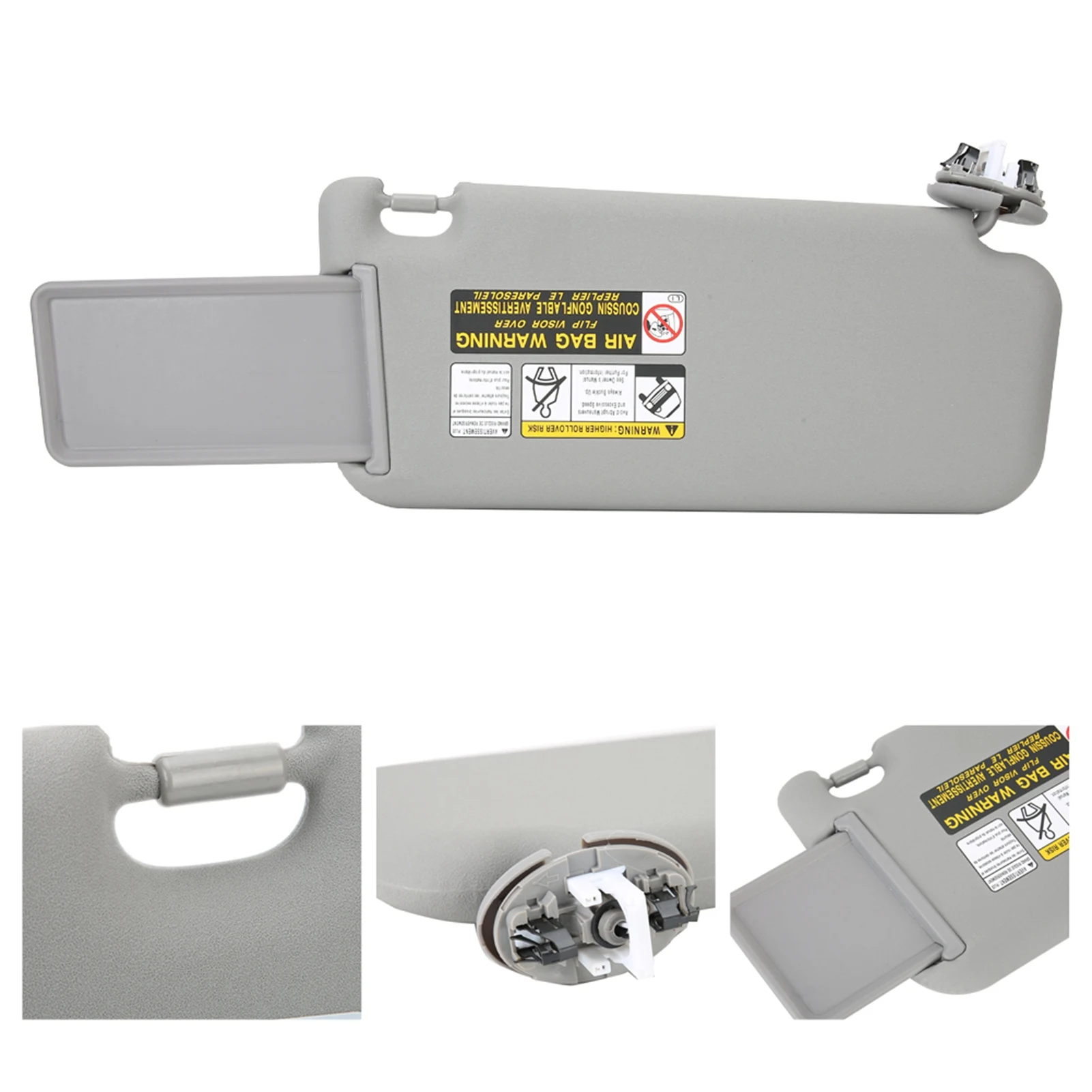 مظلة نافذة السيارة اليسرى حاجب من الشمس لجانب السائق الأيسر 74320‐42501‐B2 مناسب لـ RAV4 2006‐2009 رمادي