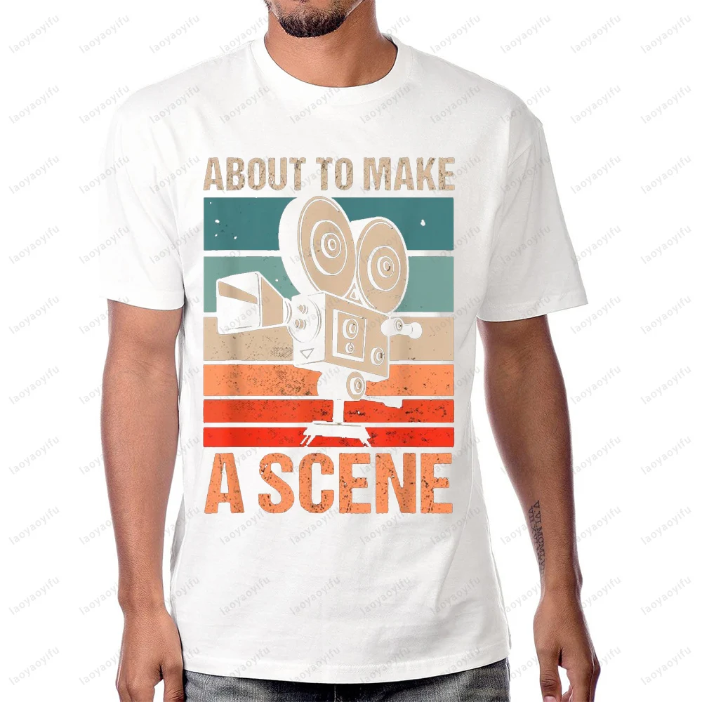 Short Film Writer Movie Maker Cinematographer Editor T-Shirt Harajuku Hip Hop Streetwear Summer Style Short Sleeve Man Tshirt