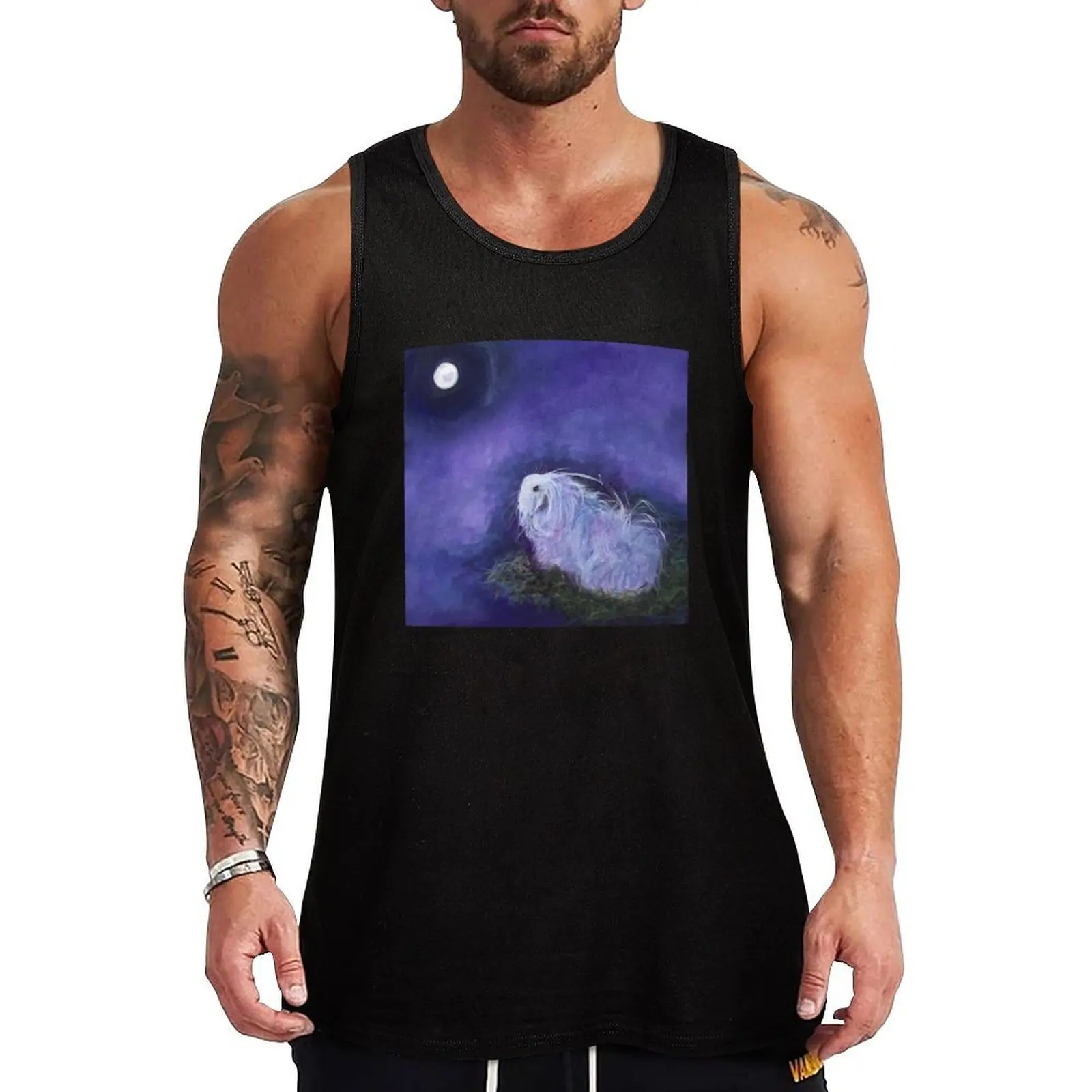 

Wishing on the Moon Tank Top Undershirt Tank Top Cotton Basic Sleeveless Shirt