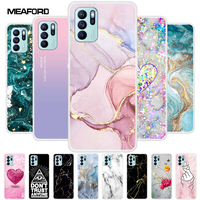 For OPPO Reno6 Z Cases Reno6 5G 6 Pro+ Clear Marble Soft TPU Silicone Cover For OPPO Reno 6 Pro Plus Phone Cases Reno6 Z CPH2251