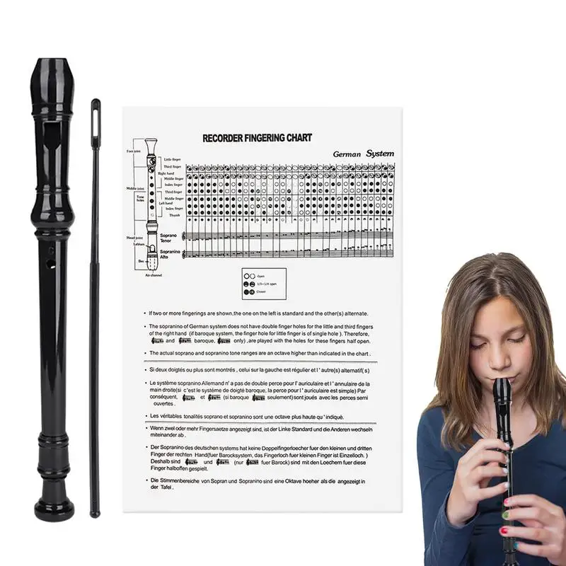 Clarionet Instrument For Kids G Key Soprano Recorder With 8 Holes Lightweight Damp-Proof Clarionet Instrument Portable Recorder