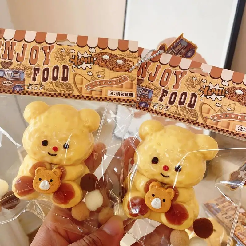 Quetschspielzeug Bär Stressspielzeug Langsam steigendes Zappeln für Reisen Schreibtisch Verwenden Strumpf Halloween Weihnachten Jagd Klassenzimmer Party Geburtstag