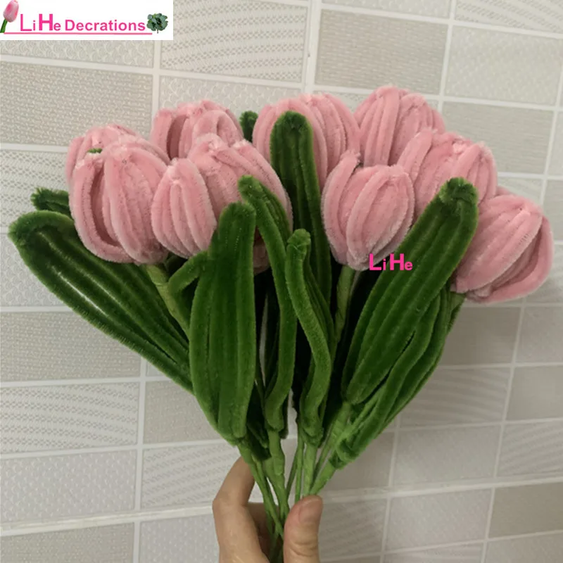 

Artificial Flower Wedding Table Decoration Accessories Plant Bouquet Floral Arrangement Party Supplies Tulips Bouquet Home Decor