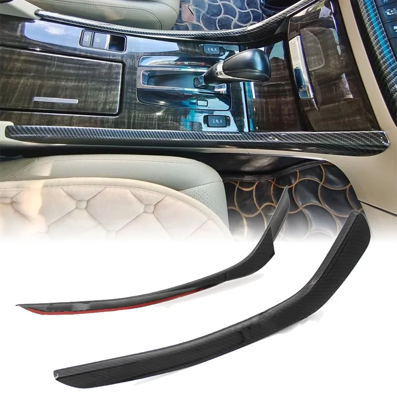2pcs Carbon Fiber Style Gear Shift Side Panel Cover Trim Strip for Honda Accord 2013-2017 Car Interior Accessories ABS