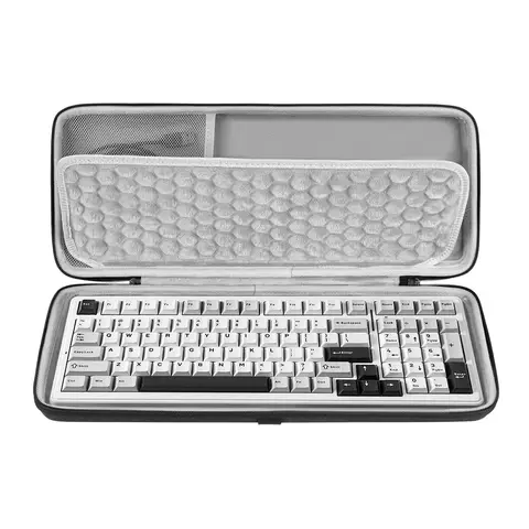 Geekria Keyboard Case for 100keys Portable Keyboards, Hard Shell Carrying Bag Compatible with AULA F99, RK Royal KLUDGE RK100