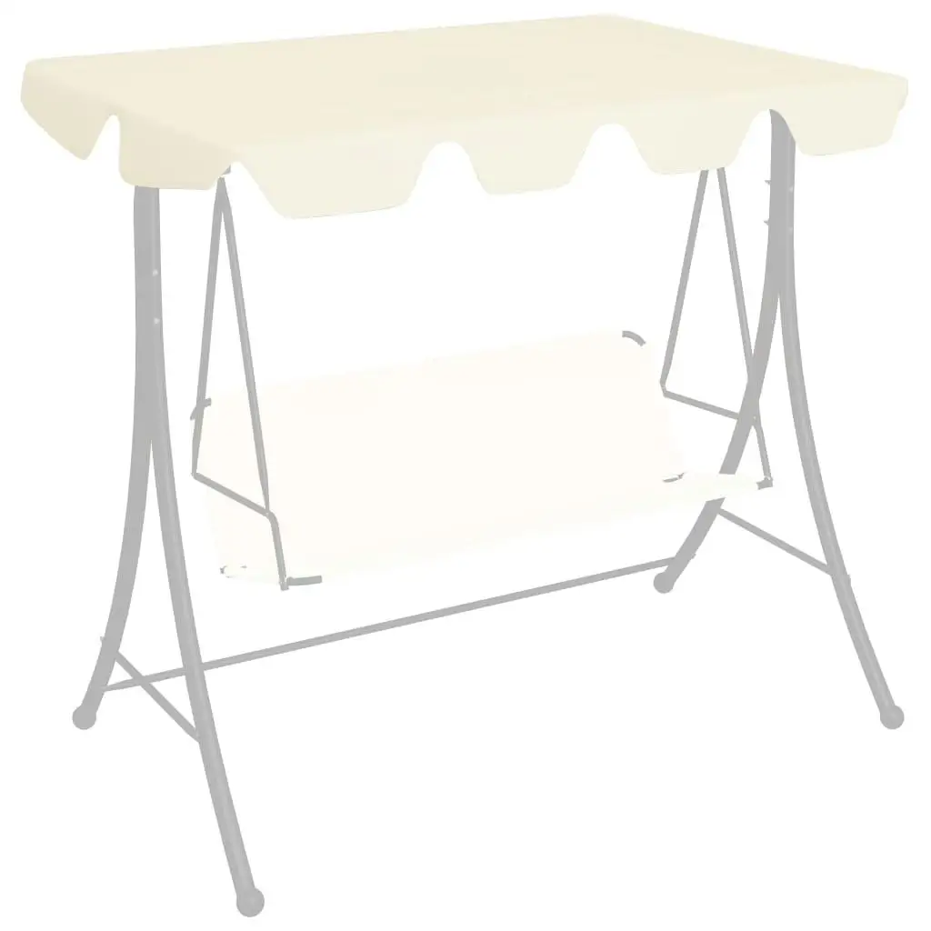 Replacement Outdoor Swing Canopy in Cream - Fits 188x145x110 cm & 168x145x110 cm Models