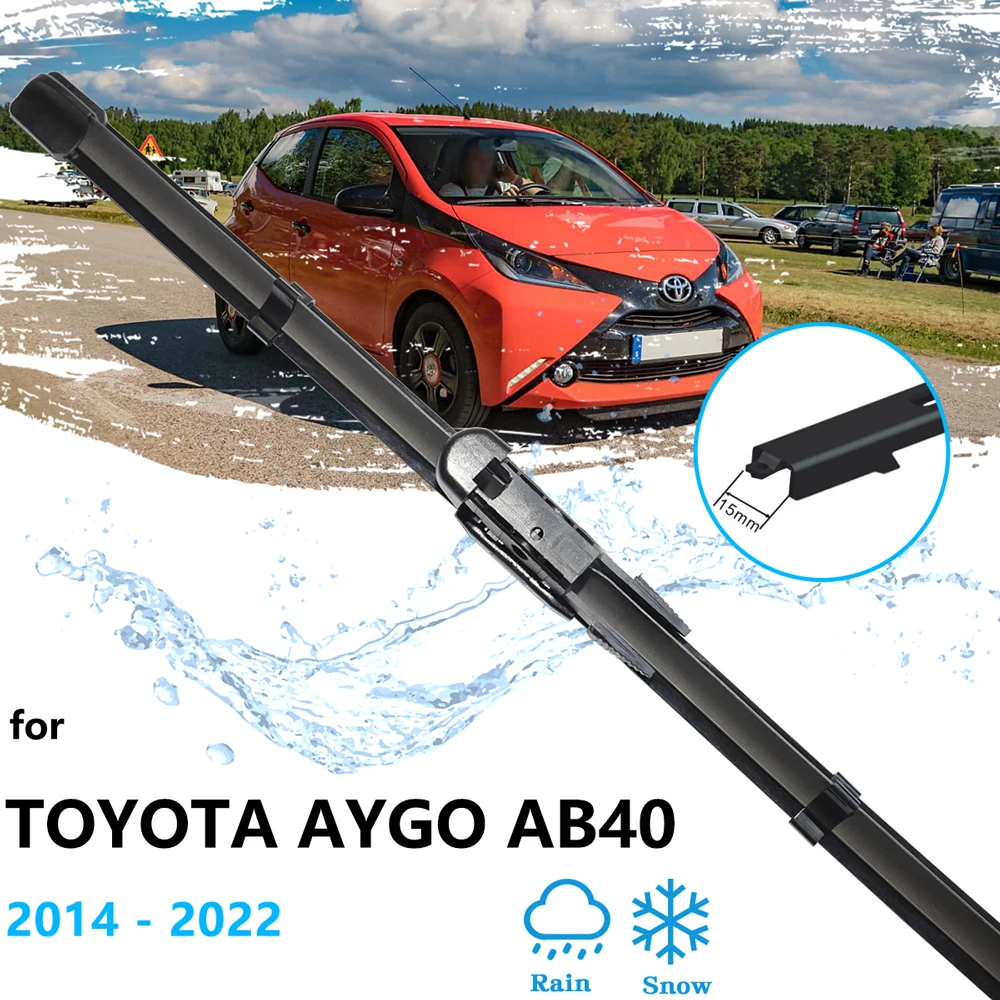 For Toyota Aygo AB40 Peugeot 108 Citroen C1 2014~2022 Front Rear Window Wiper Blades Cutter Set Car Cleaning Accessories Washers