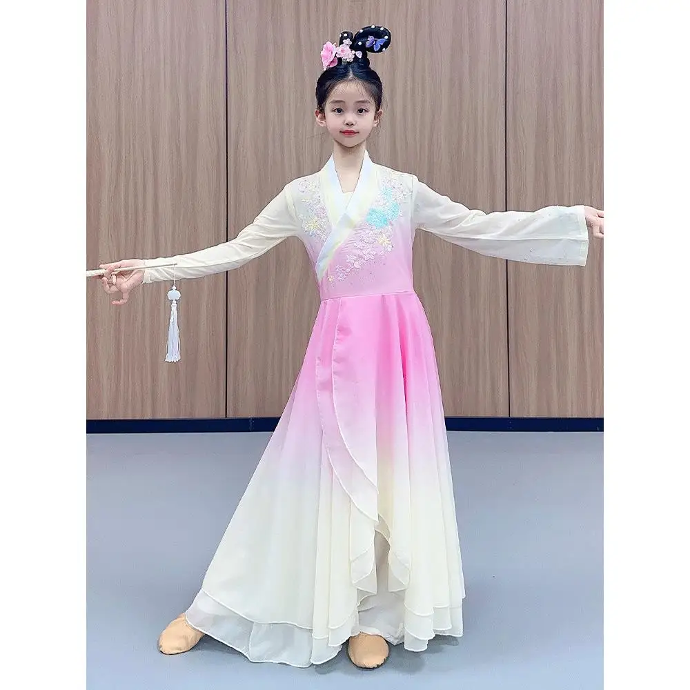 

Ele Classical Dance Performance Costume for Children New Sle Girls' Flowing Dancewear Suitable for Solo Performances