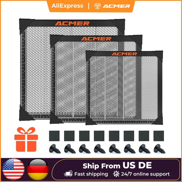 Uniwersalny panel plaster miodu ACMER Laser do stołu roboczego, ochrona biurka, odprowadzanie ciepła, 400x400/440x440/500x500mm