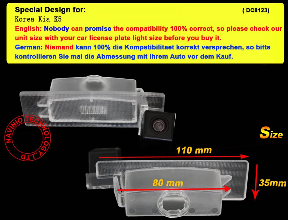 For Korea Kia K5 Car rear view back up reverse parking  Camera NTSC waterproof