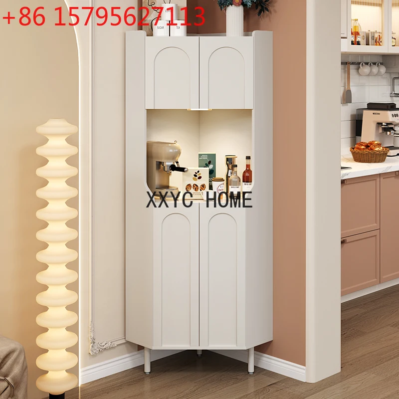 French Corner Cabinet Storage Rack Living Room Sideboard Cabinet Corner Triangle Storage Cabinet Locker