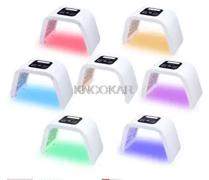 Портативное светодиодное светотерапевтическое светодиодное устройство для омоложения кожи с 4-цветным красным синим, желто-зеленым светодиодным светом, инструмент для очищения лица