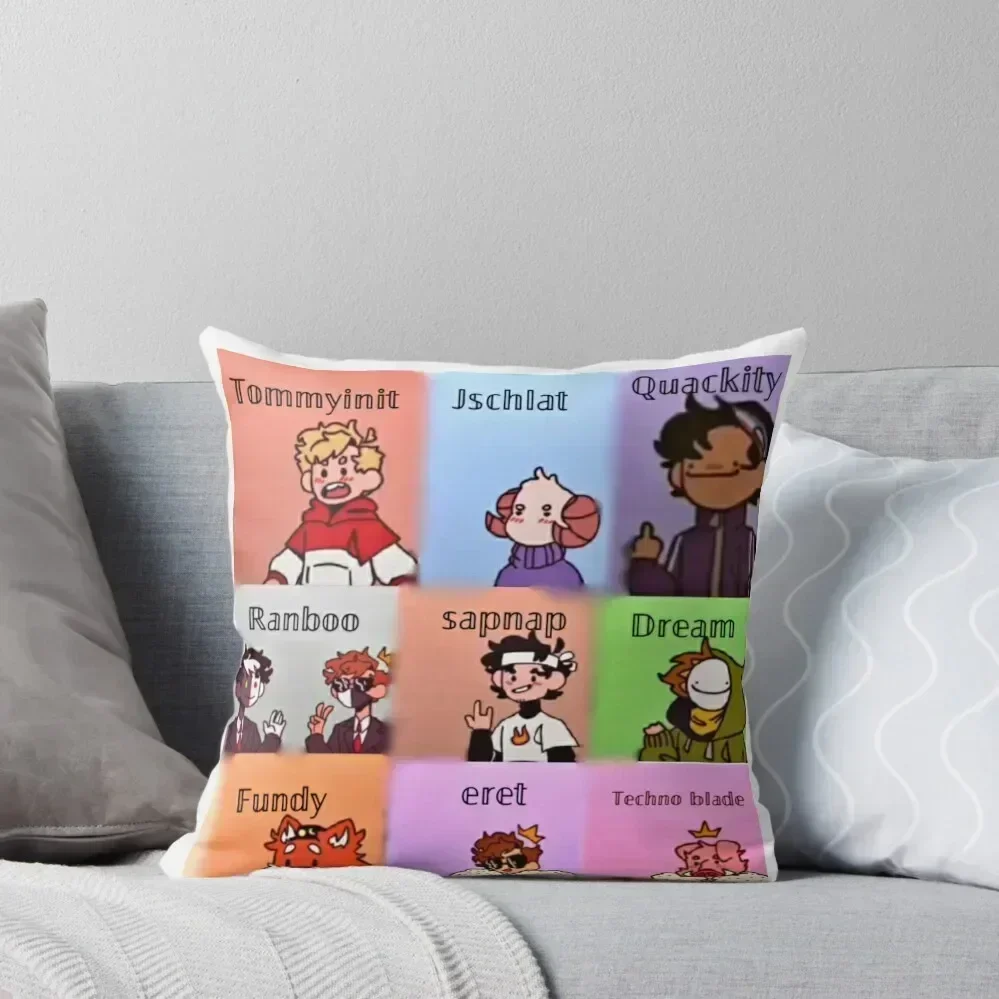 

Dream smp team Throw Pillow Pillow Case Christmas Luxury Pillow Cover luxury sofa pillows Sofa Cushions Covers