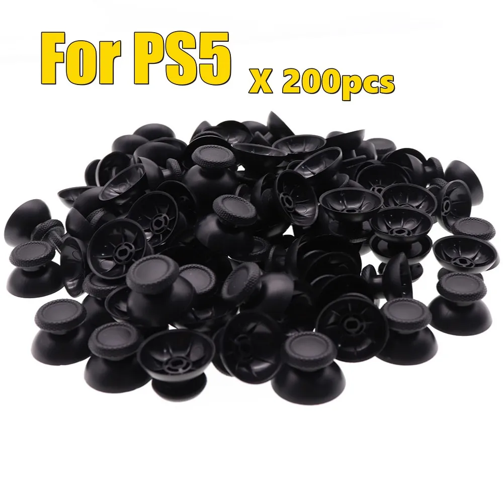 200pcs 3D Analog Joystick Stick Module Mushroom Cap For PlayStation 5 4 PS5 PS4 3D Analog Thumb Stick Joystick Caps Grip