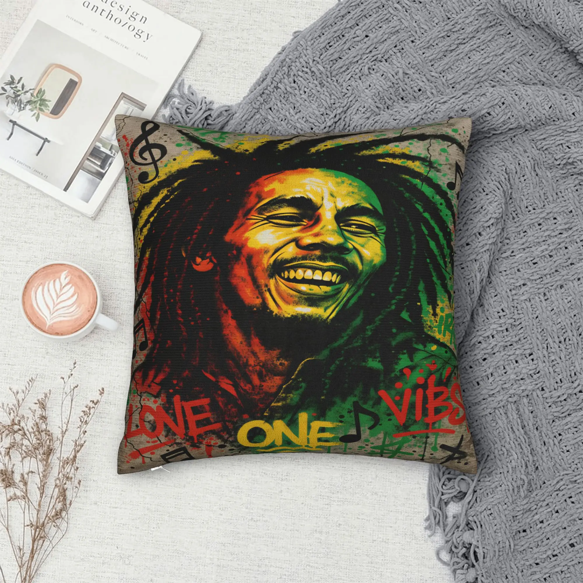 B-Bob M-Marley Singer Pillowcases  Kawaii Pillow Case For Couch Sofa Bedroom Design Pillow Cover