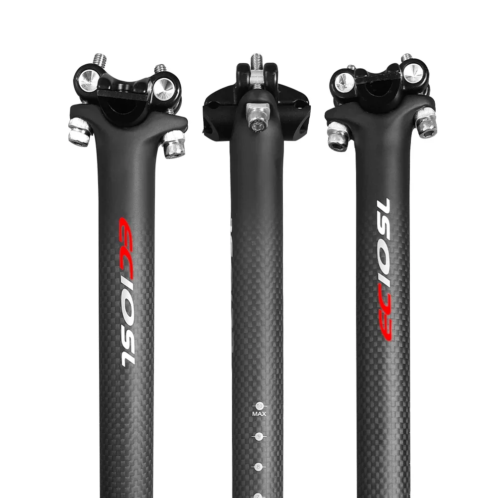 MTB carbon bike seatpost, 27.2 / 30.8/31.6mm x 350/400mm