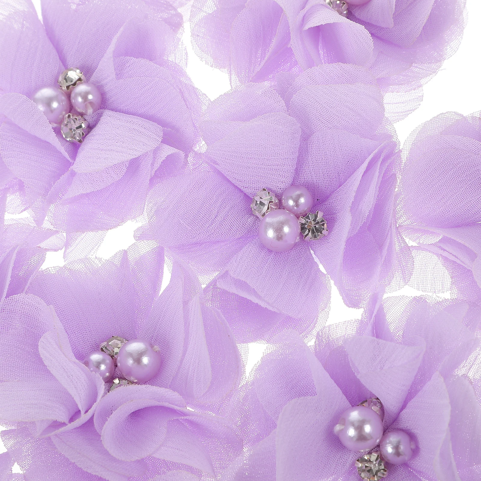 

30pcs Water Drill Pearl Appliques For Diy Clothing Decor Sewing Crafts Chiffon Flower Accessories Fabric Patch Jewelry Making