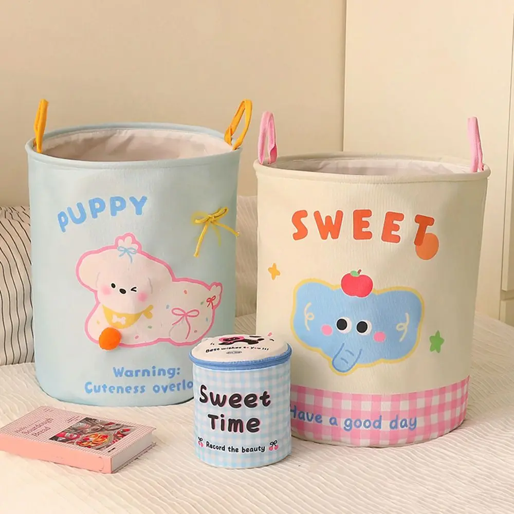 

Non-woven Fabric Foldable Laundry Basket Space Saving with Handle Dirty Clothes Storage Basket Large Capacity Toy Storage Bucket