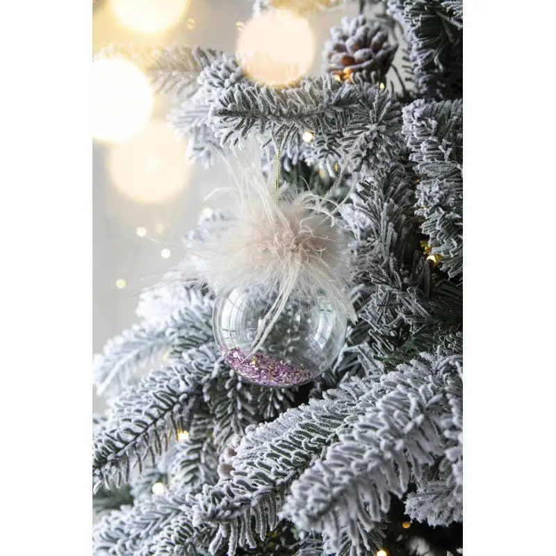 D3 عيد الميلاد الكرة الحلي، الزجاج الزخرفية شنقا الكرة شجرة عيد الميلاد الحلي لزينة حفلة عطلة، مجموعة من 12 #3