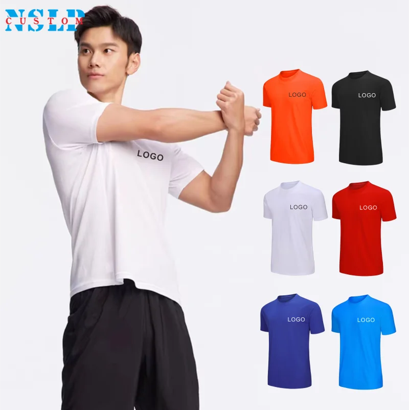 New T Shirt Print Logo Women For Men Quick Drying Running Gym Custom Marathon Short Sleeve Sports Attire Diy Brand Wholesale Che