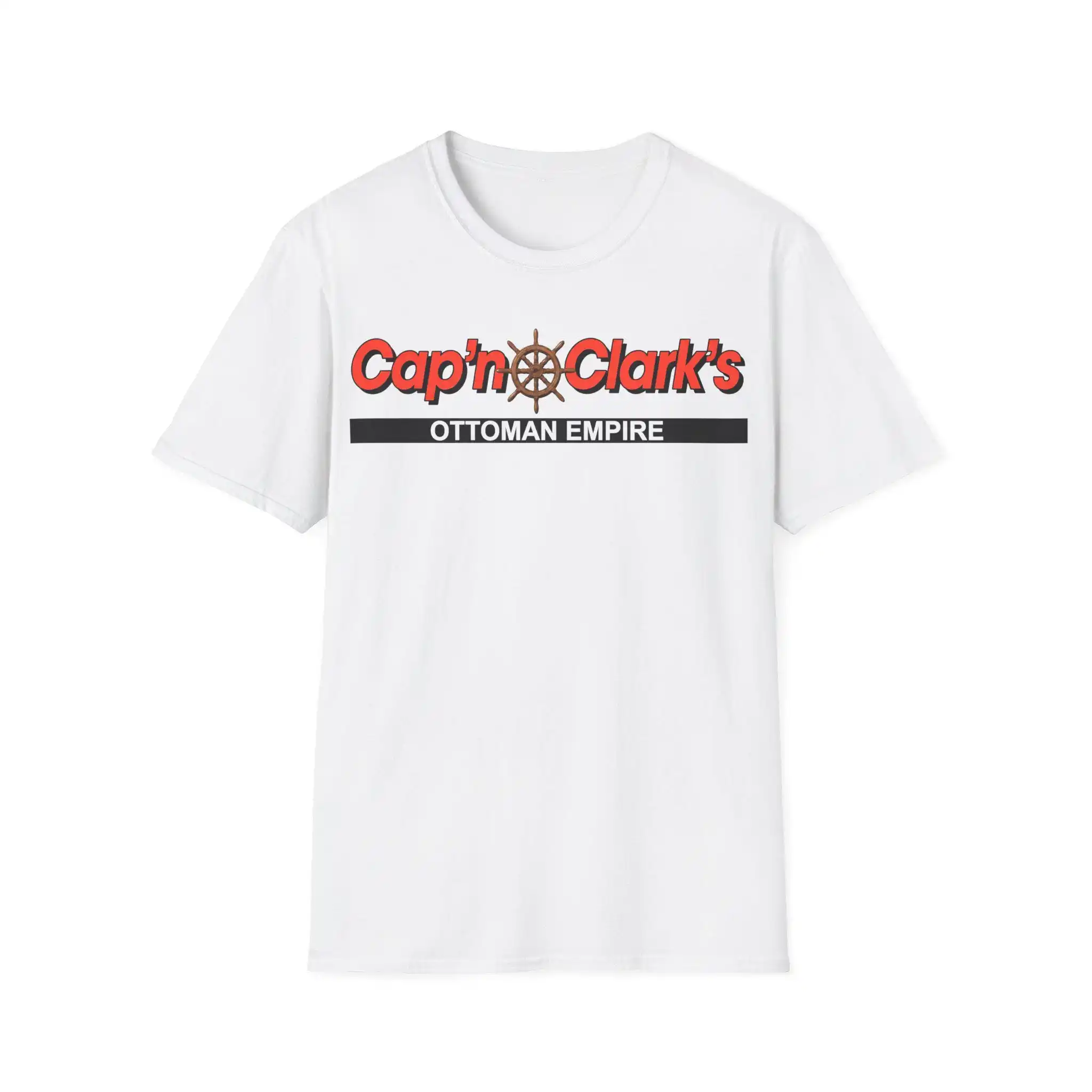 Cap'n Clark's Ottoman Empire Shirt, Funny History T-shirt, Fake Business Furniture Store Tee, Ironic Pirate Graphic Tee