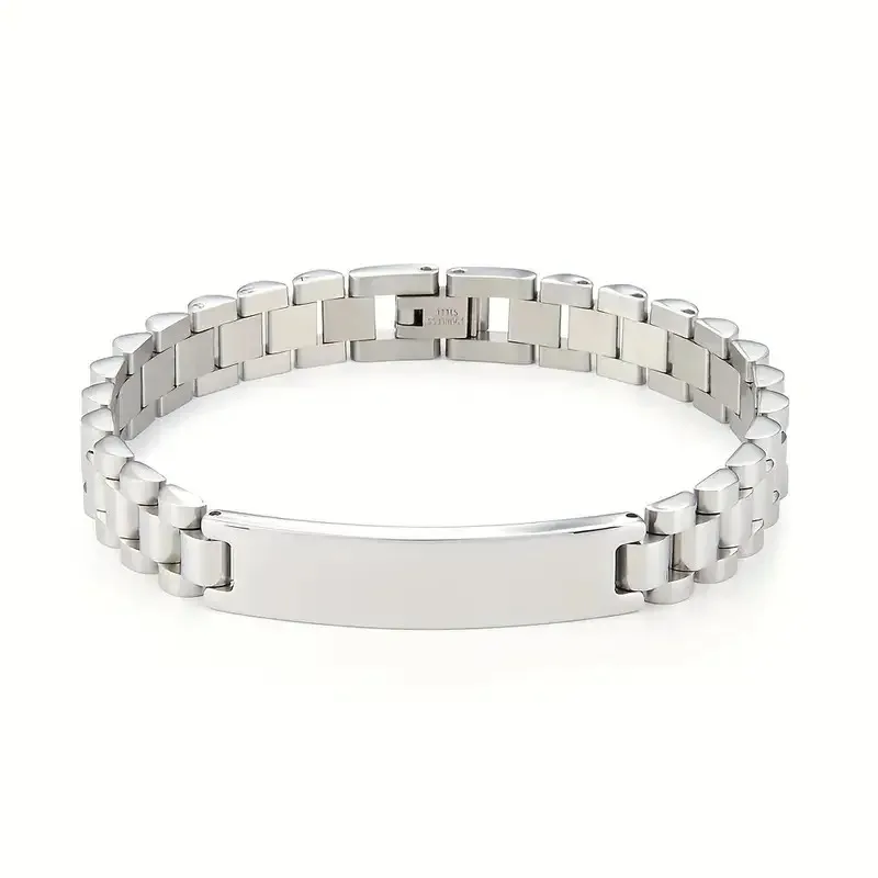 Customized Name Text Men's Bracelet, Engraved Gift