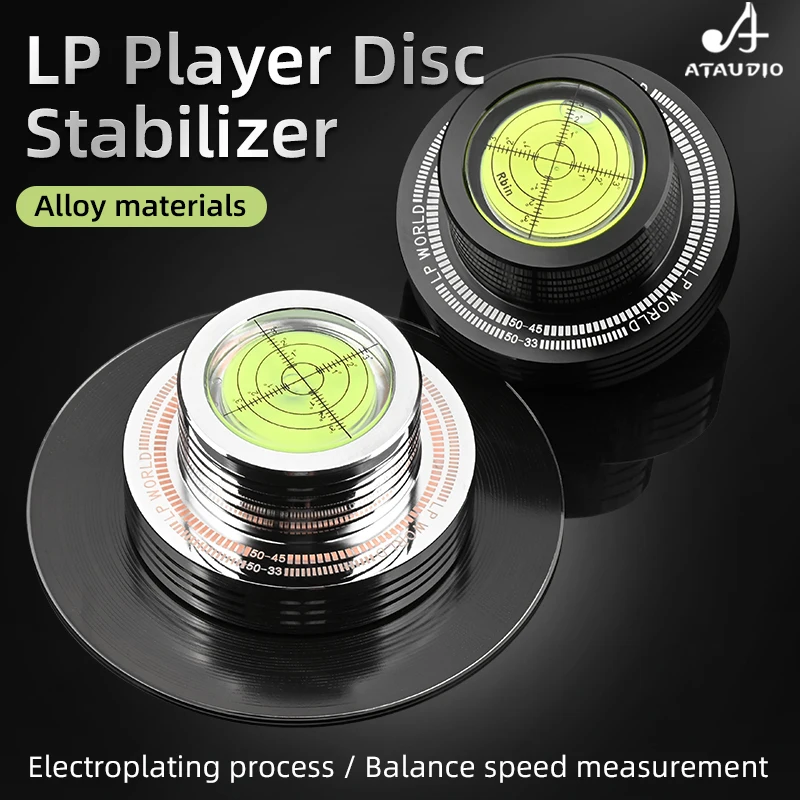 Hi-end LP Player Disc Stabilizer Universal 50Hz Speed Balance with Level Aluminum Alloy for LP Record Player Phonegraphs