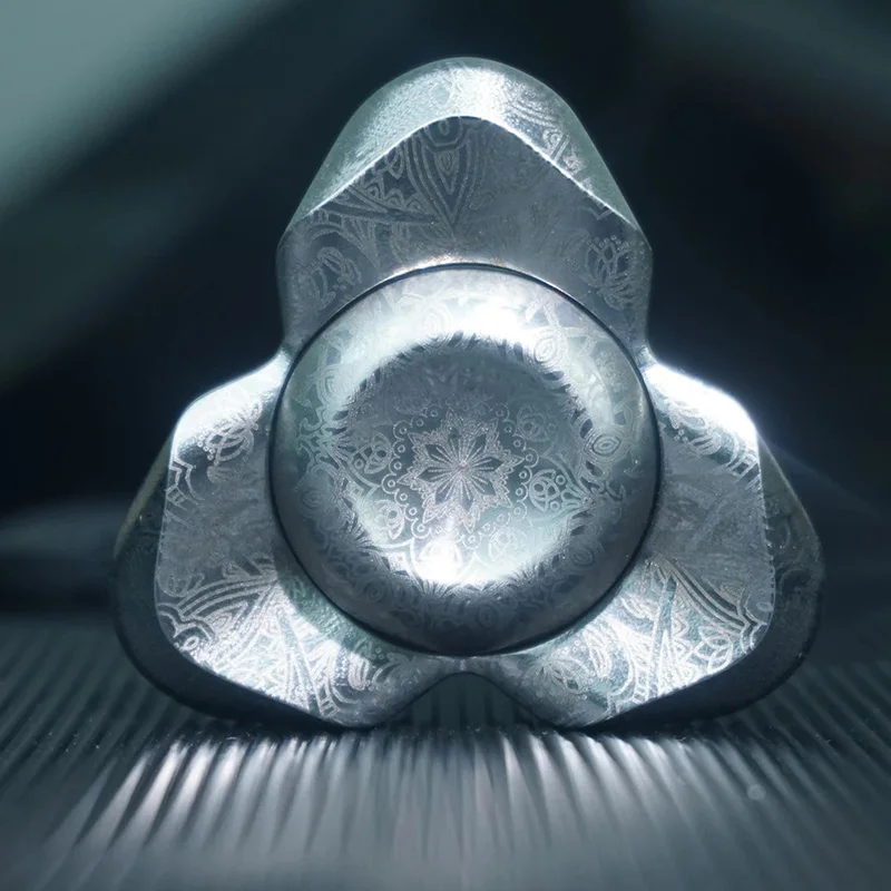 EDC Pauwenveer Fidget Speelgoed Roestvrij Staal Hand Spinner ADHD Tool Desktop Stress Verlichten en Ontspannen Fidget Spinner Speelgoed