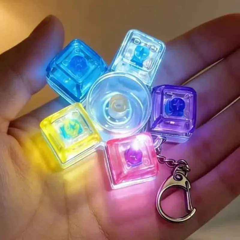 Novo Brinquedo Criativo 2026: Spinner Anti-stress com Teclado LED e Faixas de Teclado Mecânico, Brinquedo de Dedo Luminoso