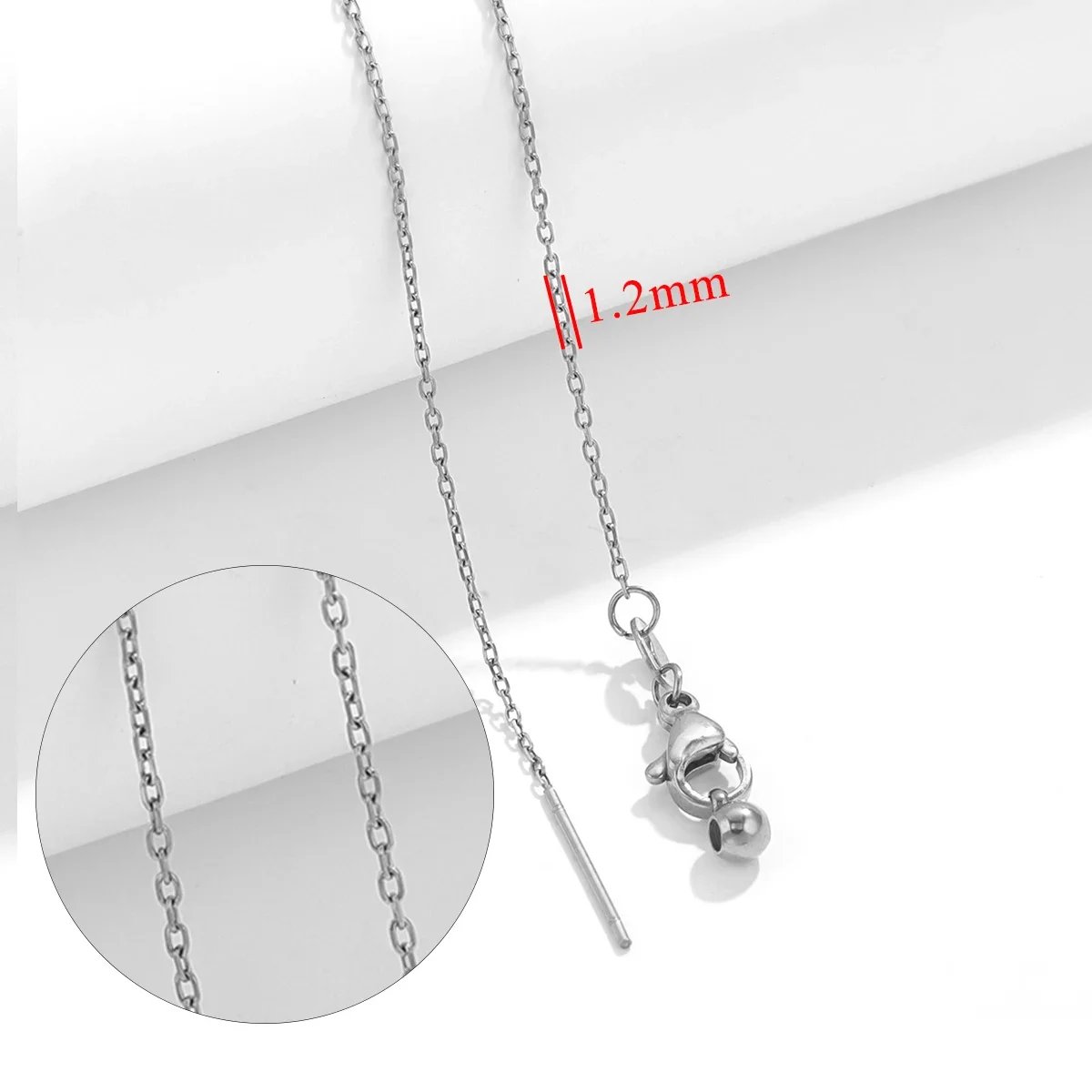 5pcs Adjustable Stainless Steel Chains for DIY Jewellery