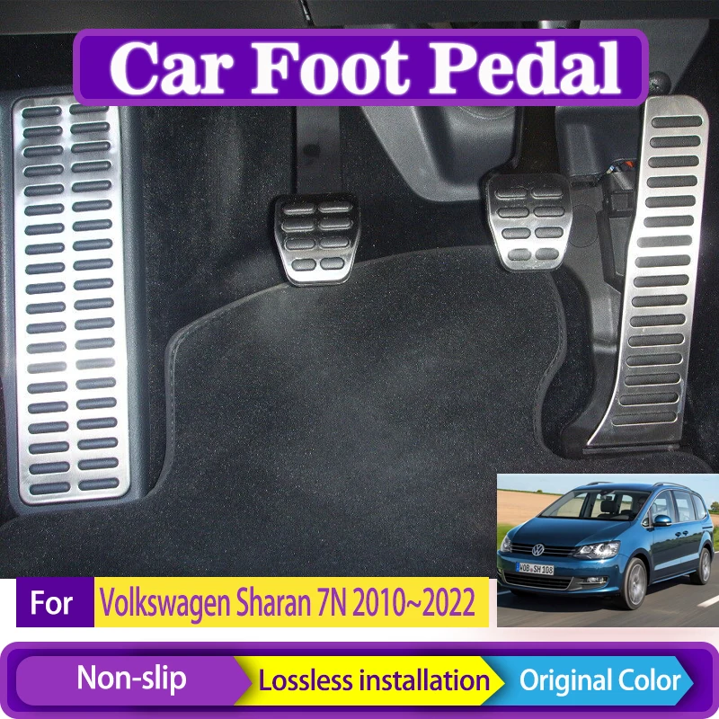 

AT MT Car Foot Pedals For Volkswagen VW Sharan MK2 SEAT Alhambra 7N 2010~2022 Rest Brake Stainless Steel Covers Auto Acessories